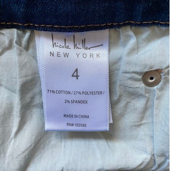 Nicole Miller Jeans Soho High Rise Ankle Skinny Rolled‎ Raw Hem - 4 Excellent - Picture 9 of 14